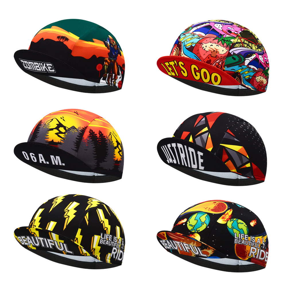 Mountain Biking Hat - Classic Retro Print Cycling Caps for