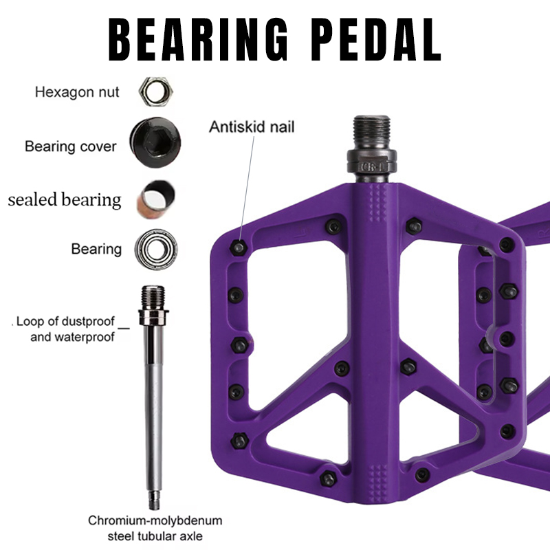 Nylon Bicycle Pedals MTB Platf - Pedal Platform Flat review and price