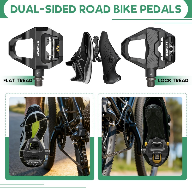 BUCKLOS PD-R685 Road Bike Peda - Pedal Platform Flat review and price