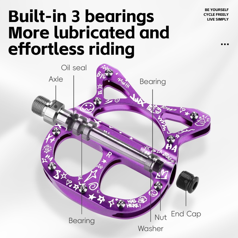 WEST BIKING 3 Bearing MTB Road - Pedal Platform Flat review and price