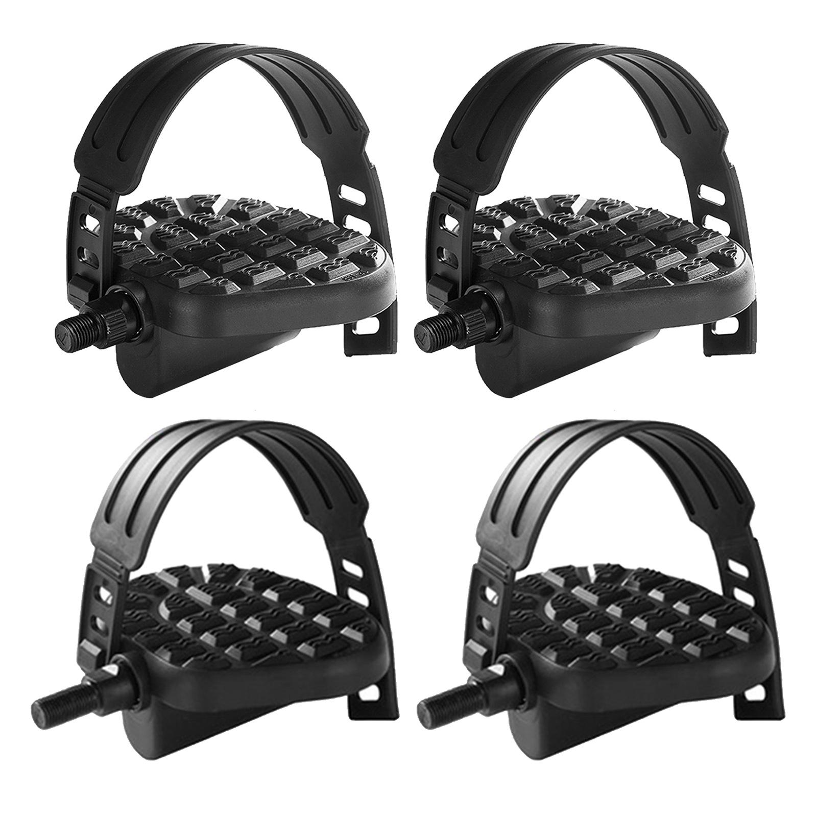 Fitness Bike Pedals with Strap - Pedal Platform Flat review and price