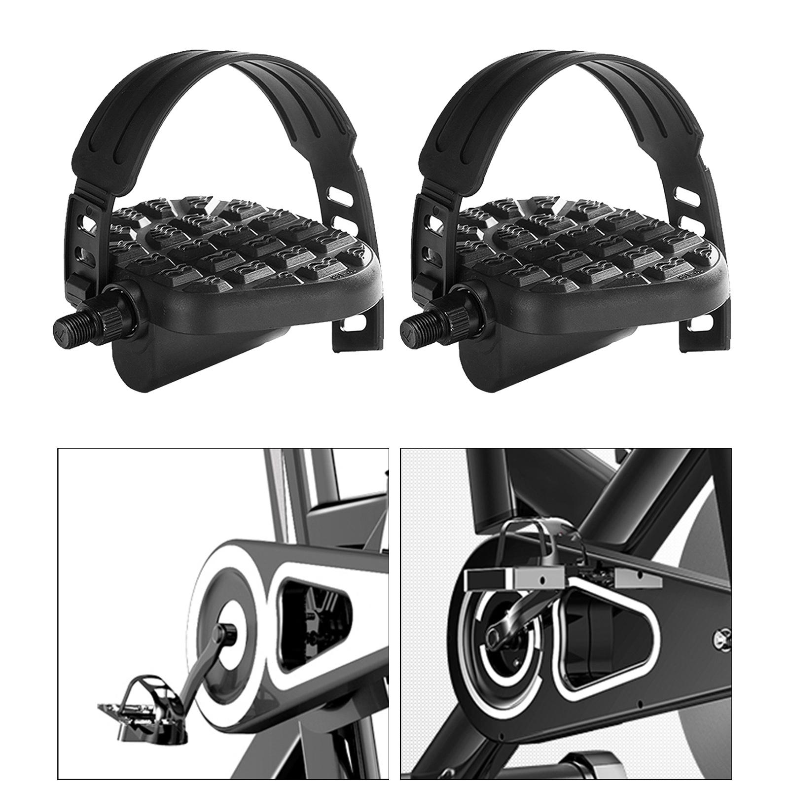 Fitness Bike Pedals with Strap - Pedal Platform Flat review and price