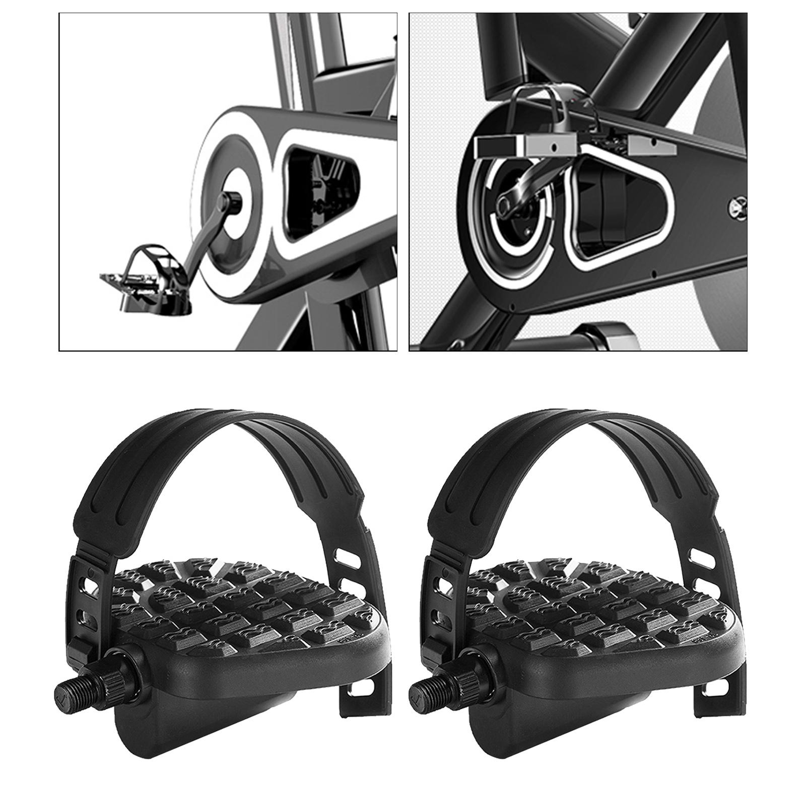 Fitness Bike Pedals with Strap - Pedal Platform Flat review and price