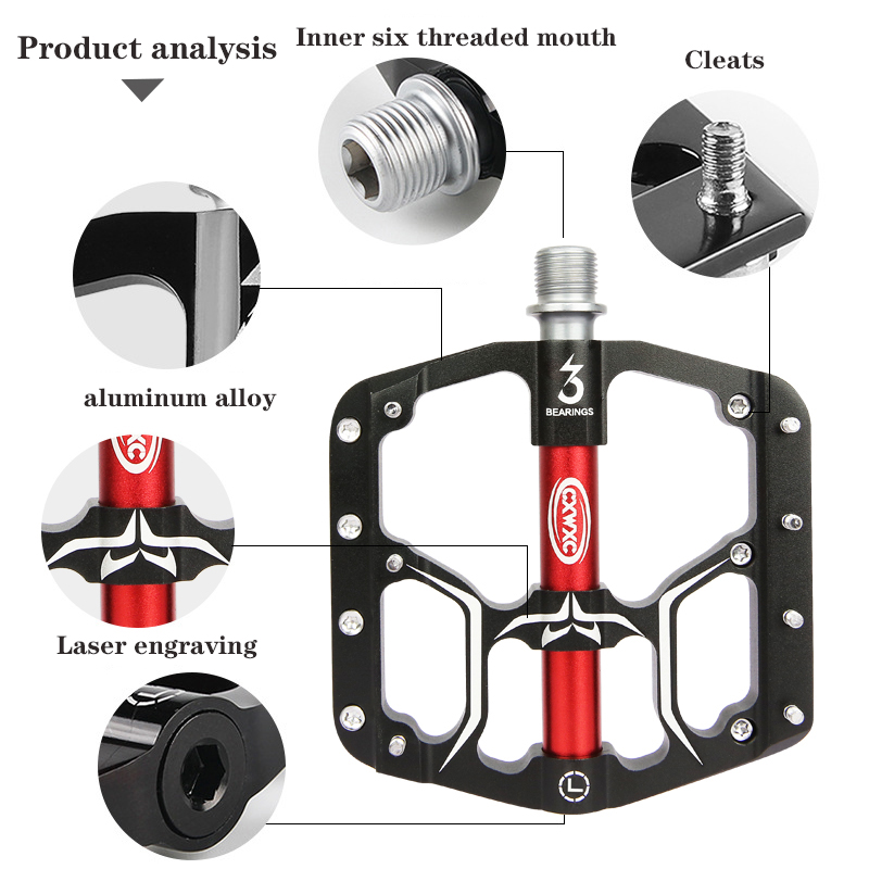 CXWXC V15 Bicycle MTB Pedals 3 - Pedal Platform Flat review and price