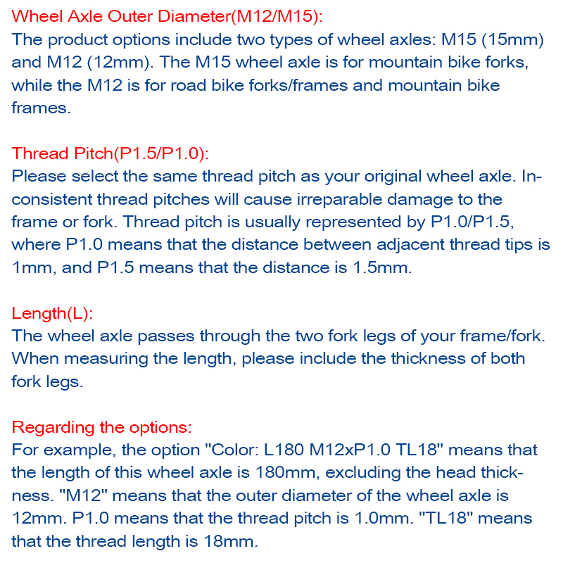 Thru Axle Skewers For MTB Road - Mountain Biking Equipment review and price
