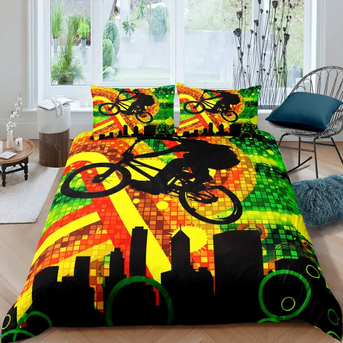 Bicycle Duvet Cover Set Microf - Mountain Biking Game review and price