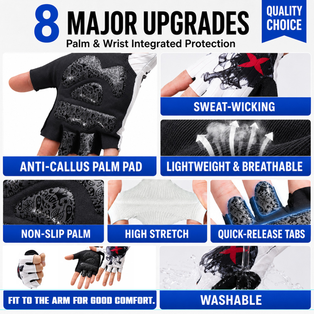 CNCLOL Fingerless Cycling Glov - Mountain Biking Gloves Mens review and price